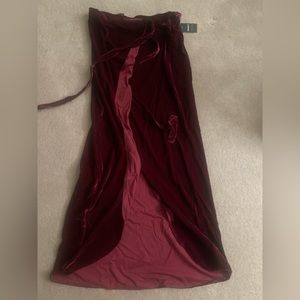 Forever 21 velvet wrap skirt NWT